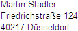 Martin Stadlers Adresse
