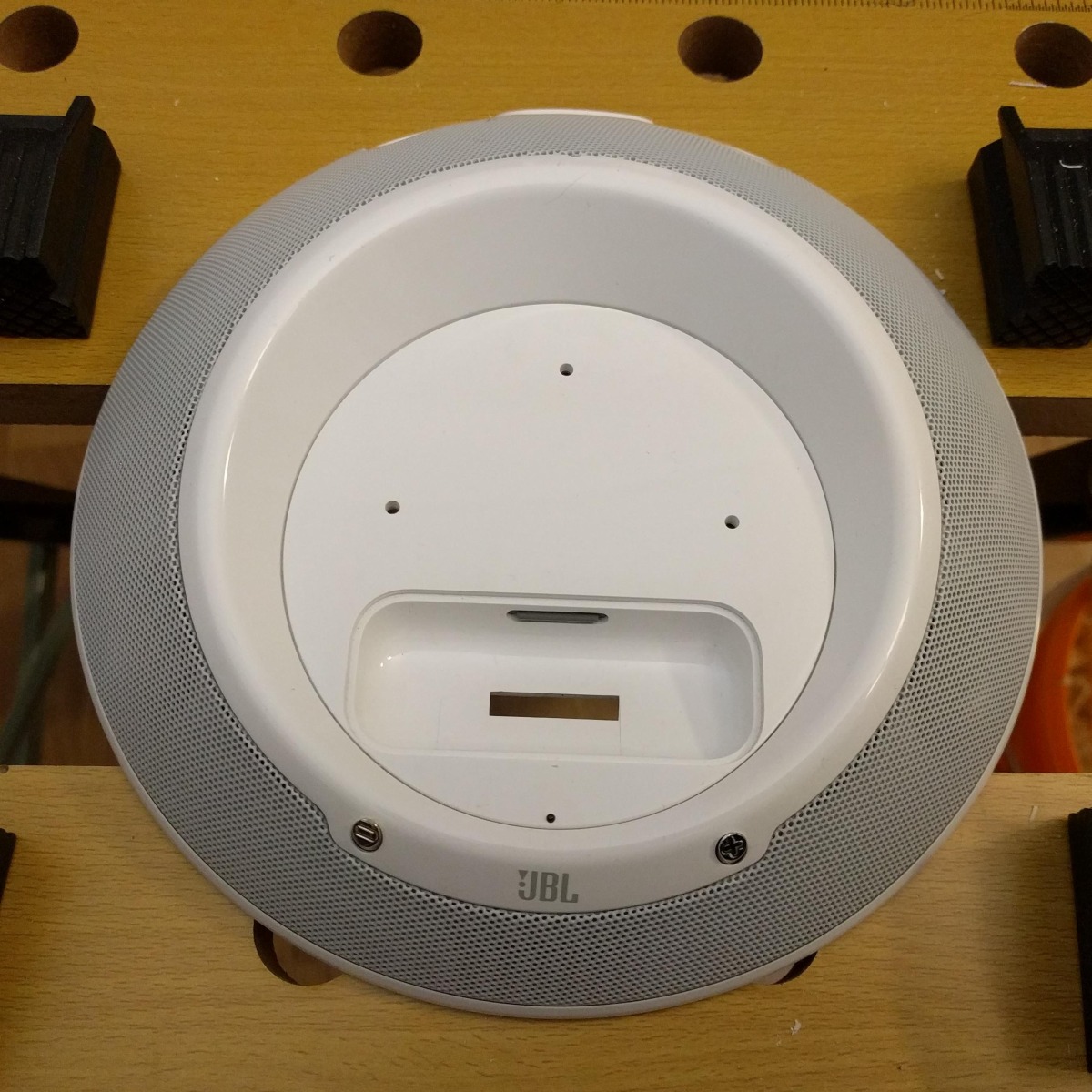 The speaker case with the mounting holes
