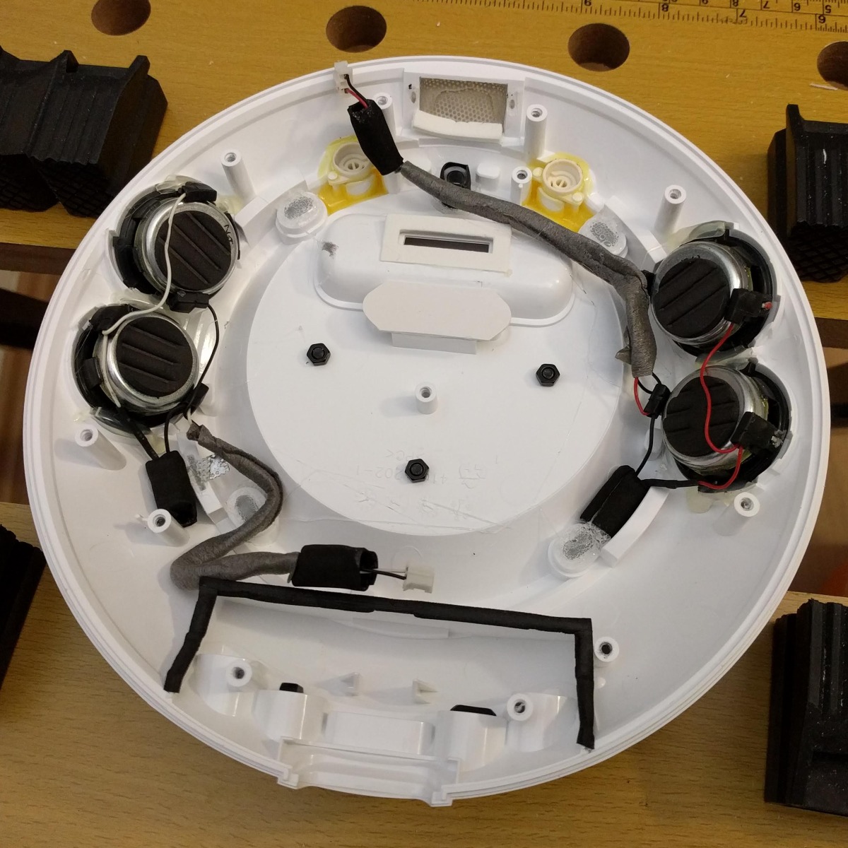 The JBL case before reassembly