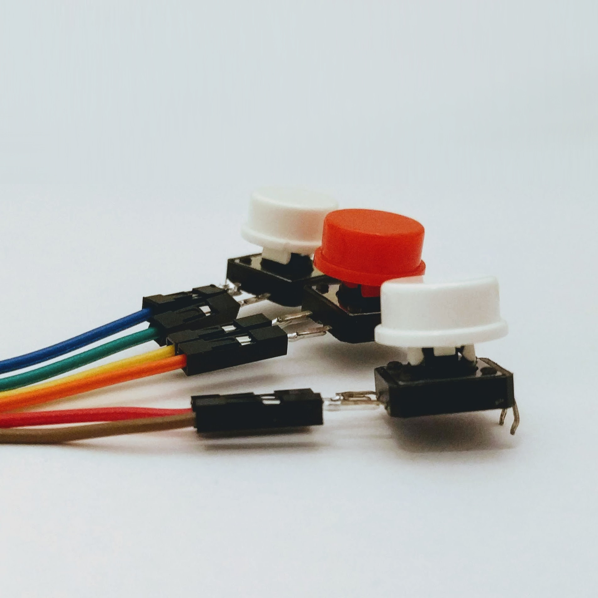 The straightened pins can be directly soldered onto the M-F jumper wires
