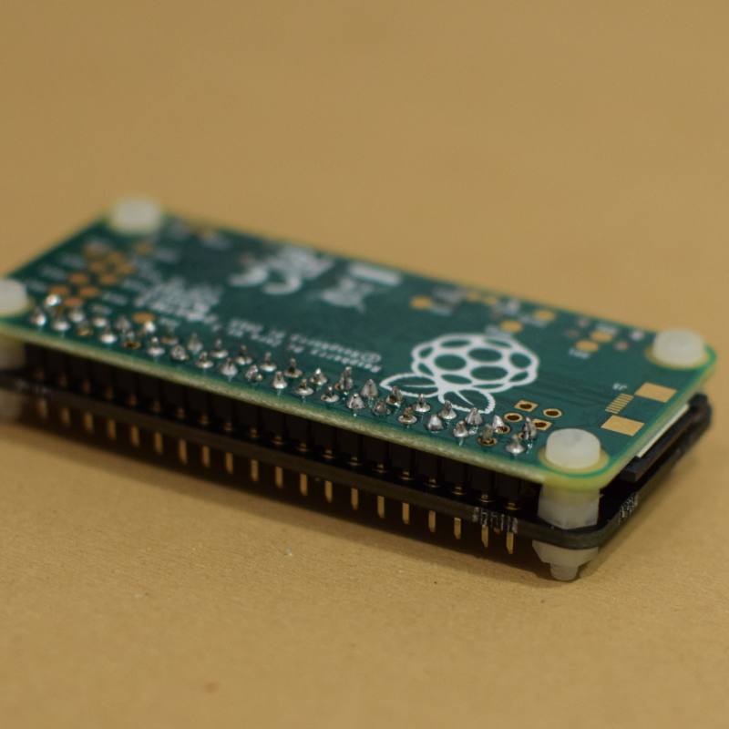 By my low standards, that is a pretty decent soldering. You can also see the nylon nuts I used as spacers.