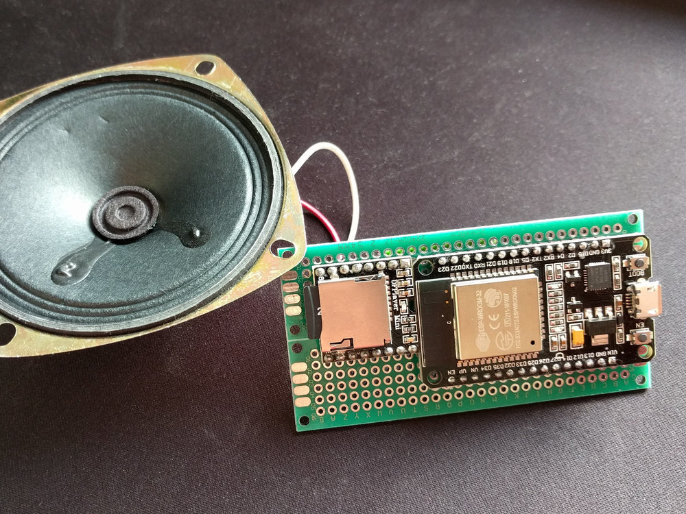 ESP32 with dfplayer and Adafruit 3" speaker