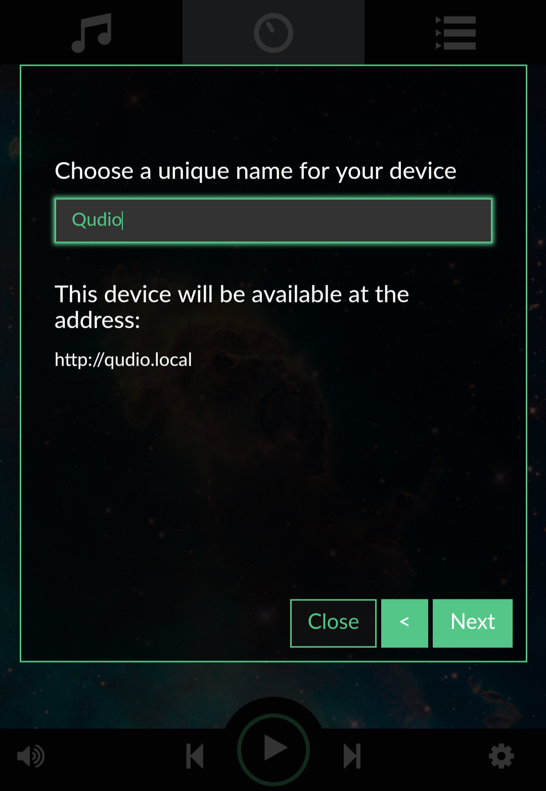 You can give the system a hostname that will define its URL in the local network